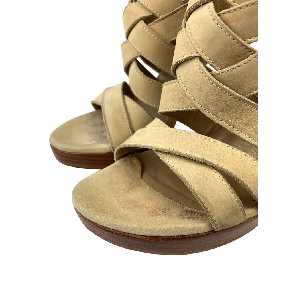 Stuart Weitzman Suede Platform Bootie Strappy San… - image 4